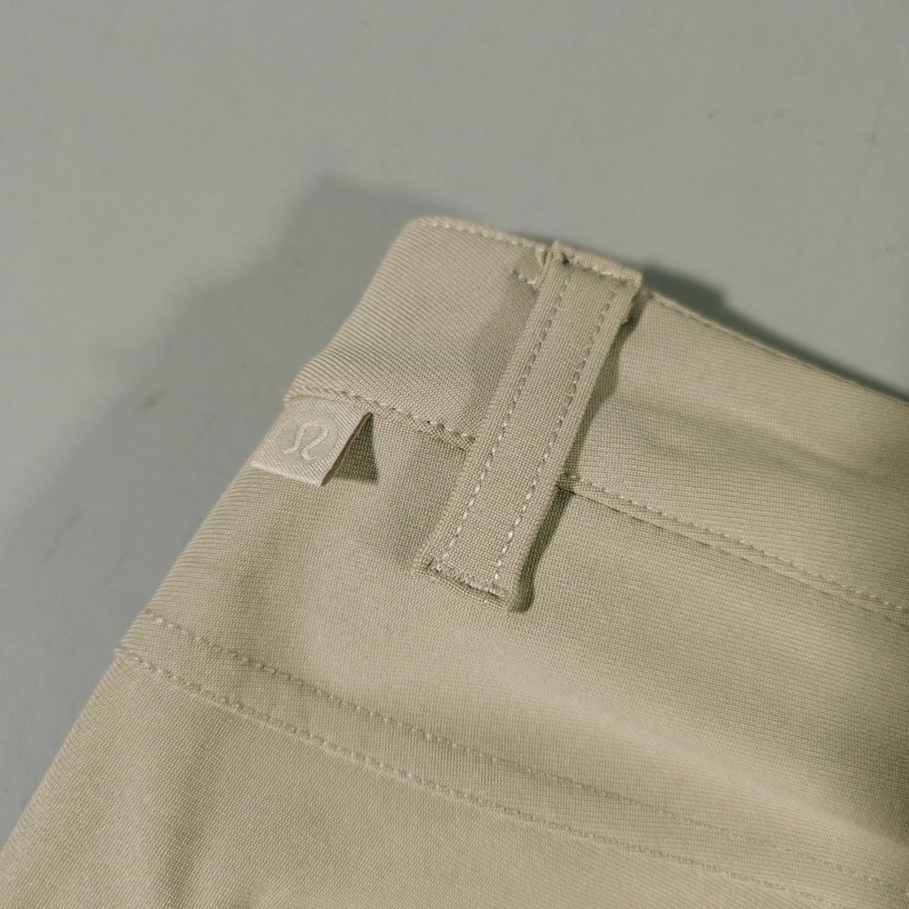 Lululemon Commission Pant Men 36 Tan Khaki Classic Fit Warpstreme Chino Trousers - Picture 7 of 8